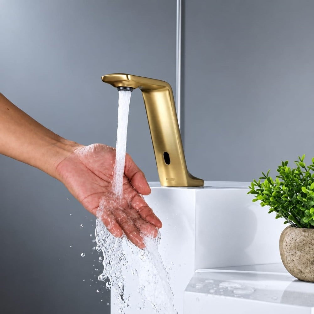 Days Fotoselli Sensörlü Lavabo Bataryası (Fırçalanmış Gold / Altın)Days Fotoselli Lavabo Bataryası Brushed Gold | Temassız Sensörlü Lavabo BataryasıArmatür&BataryaMase ModeFLMS0002DUŞHOMEDays Fotoselli Sensörlü Lavabo Bataryası (Fırçalanmış Gold / Altın)