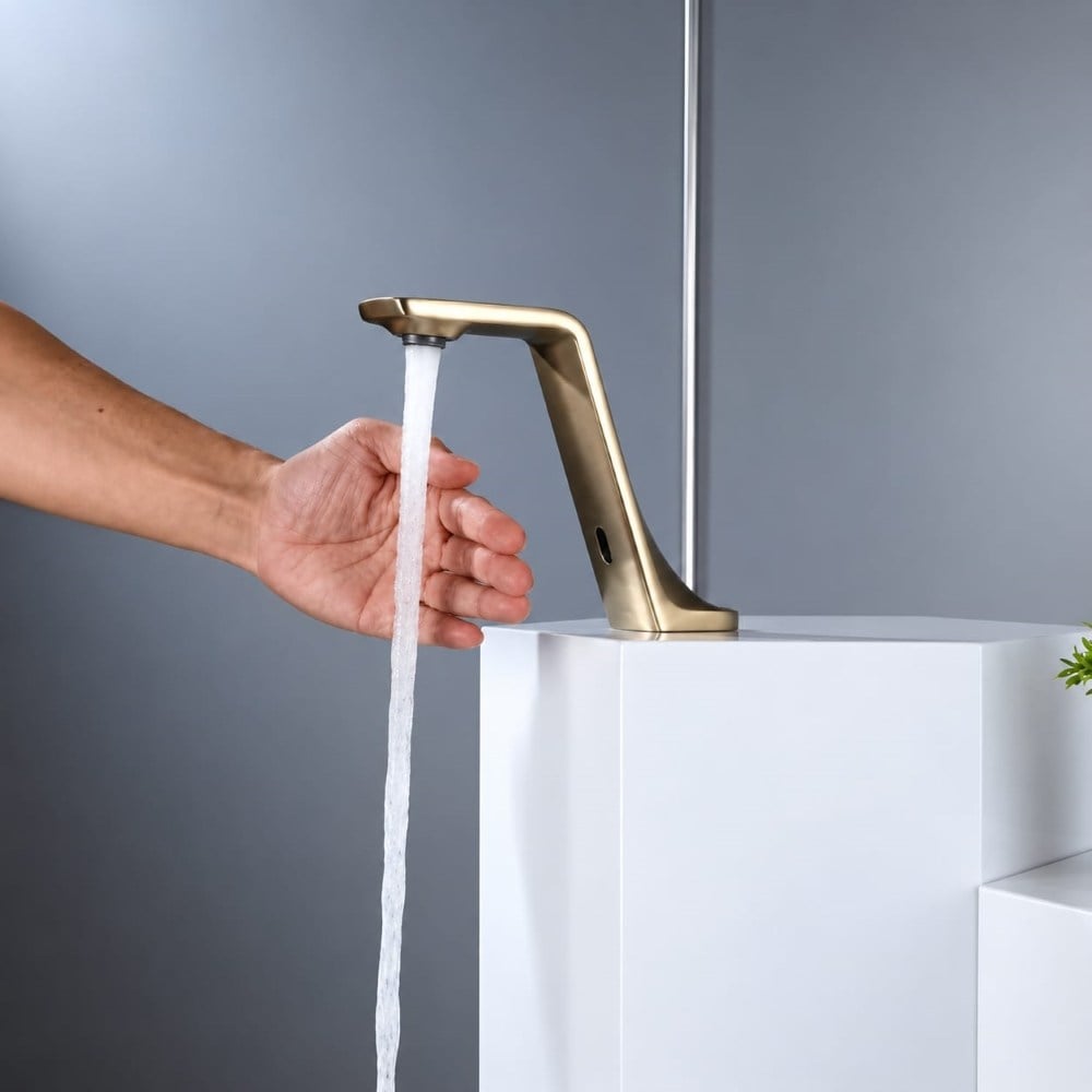 Days Fotoselli Sensörlü Lavabo Bataryası (Fırçalanmış Gold / Altın)Days Fotoselli Lavabo Bataryası Brushed Gold | Temassız Sensörlü Lavabo BataryasıArmatür&BataryaMase ModeFLMS0002DUŞHOMEDays Fotoselli Sensörlü Lavabo Bataryası (Fırçalanmış Gold / Altın)
