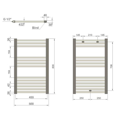 DEKORTİF 50X80 KROM HAVLUPAN