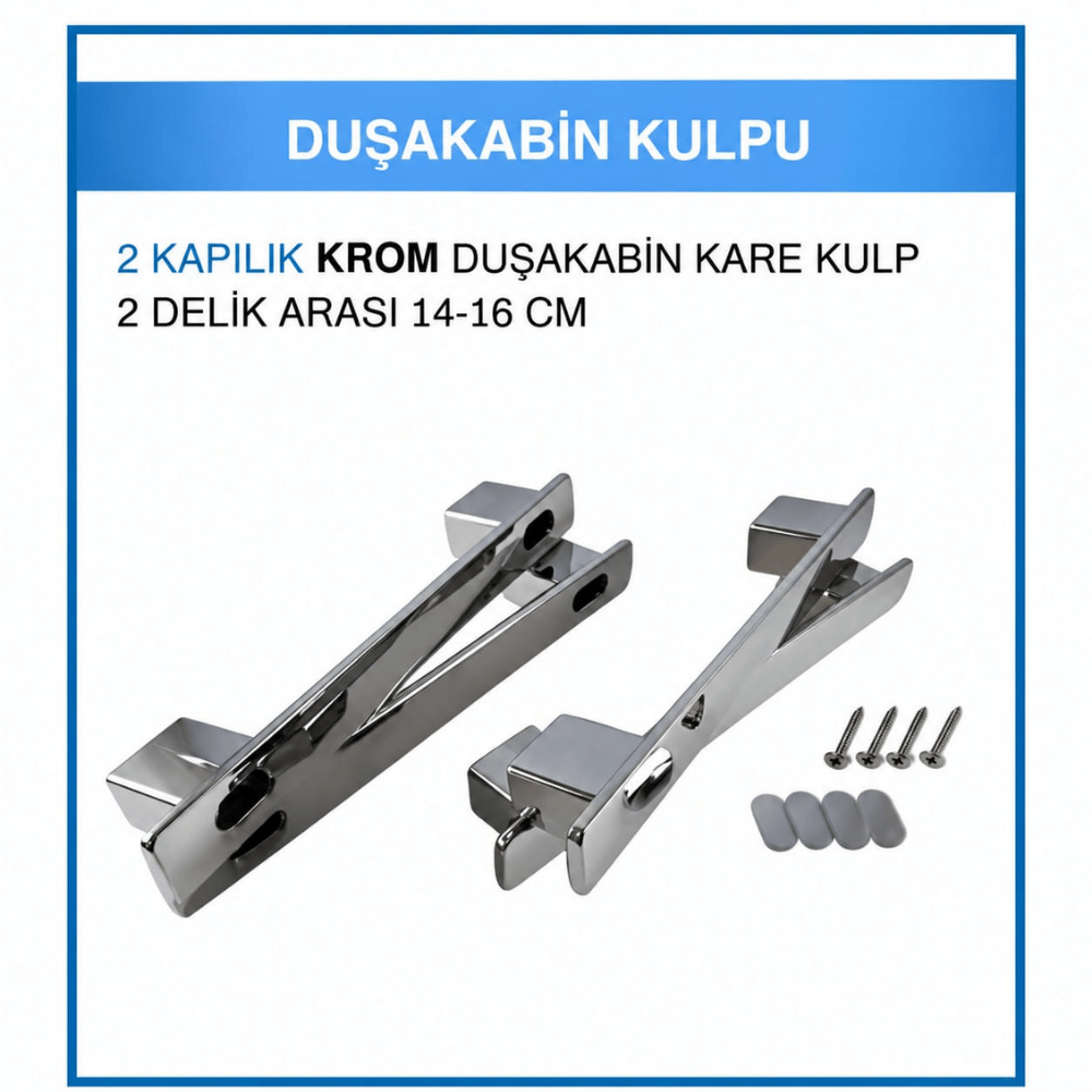 Duşakabin Kare Kulp Krom (16CM)Duşakabin Kare Kulp Krom (16 cm) | Parlak Metal Gövde | Dayanıklı ve Uzun Ömürlü | Kolay Montaj | Tüm Standart Duşakabin Kapılarıyla Uyumlu | Şık ve Fonksiyonel Duş Kabin Kapı KoluDuşakabinDUŞHOME8512DUŞHOMEDuşakabin Kare Kulp Krom (16CM)