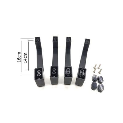 DUŞAKABİN KARE KULP SİYAH (16 CM)