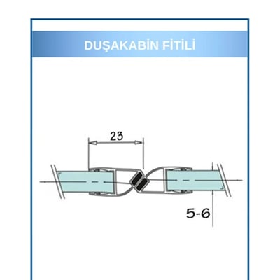 DUŞAKABİN MIKNATISLI FİTİL SİYAH (200CM)
