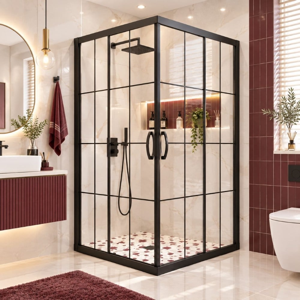 Duşhome Agata Serisi 100x100 cm Kare Mat Siyah Karolaj Desenli Temperli Cam Duşakabin (y: 190 cm)Dushome Agata 100x100 Kare Duşakabin Mat Siyah Karolaj Desen H:190DuşakabinDUŞHOME7636DUŞHOMEDuşhome Agata Serisi 100x100 cm Kare Mat Siyah Karolaj Desenli Temperli Cam Duşakabin (y: 190 cm)