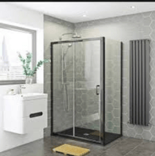 DUŞHOME DUŞAKABİN FELİCİA SERİSİ 110*80 SİYAH PROFİL 1S 1Ç ÖNDEN GİRİŞLİ,H;190CM