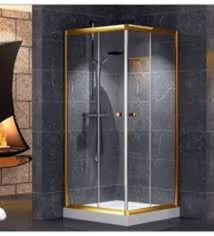 DUŞHOME DUŞAKABİN GLORY SERİSİ,90*90 KARE TEKNE+KABİN,GOLD