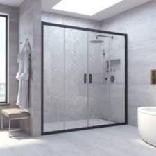 DUŞHOME DUŞAKABİN GLORY SERİSİ,SİYAH PROFİL,5MM ŞEFFAF CAM,H;190CM(151-160CM)