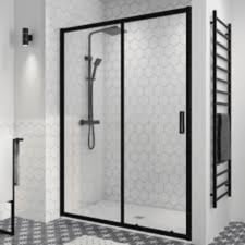 DUŞHOME DUŞHOME GLORY SERİSİ,SİYAH PROFİL,5MM ŞEFFAF CAM,H;190CM (100-110CM)