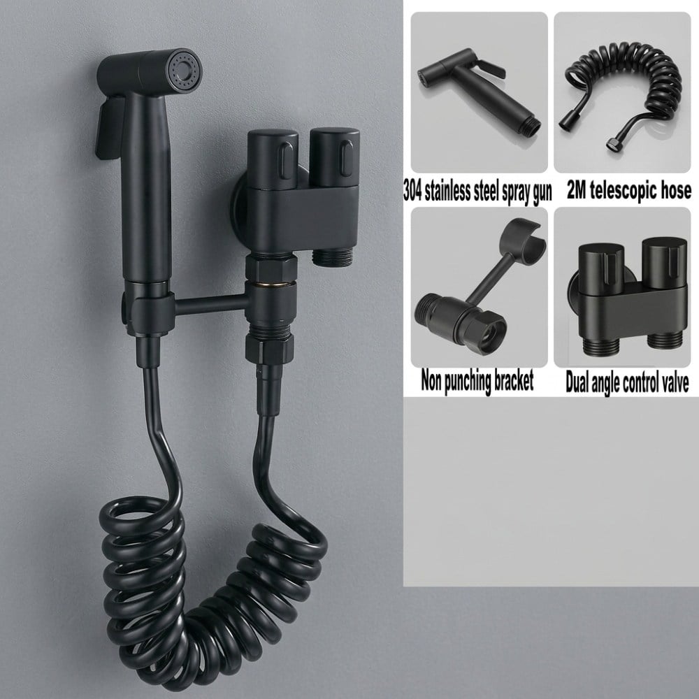 Fleko Omega Antrasit Taharetmatik Shattaf Set (13570450)Armatür&BataryaFleko13570450DUŞHOMEFleko Omega Antrasit Taharetmatik Shattaf Set (13570450)