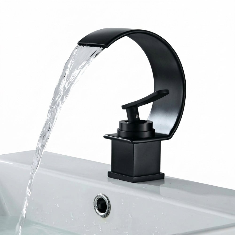 Fleko Wide Siyah Şelale Akışlı Lavabo Bataryası (13400234)Armatür&BataryaFleko 13400234 DUŞHOMEFleko Wide Siyah Şelale Akışlı Lavabo Bataryası (13400234)