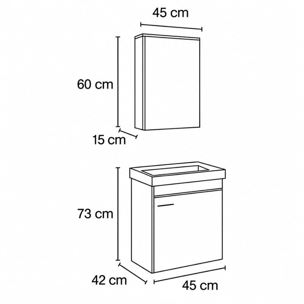 Fym Astra 45 CM Banyo Dolabı (1342)FYM Astra 45 cm Banyo Dolabı | Kompakt ve Modern Lavabo Altı Dolap | Küçük Banyolar İçin İdeal | Şık ve Fonksiyonel Tasarım | Dayanıklı ve Kullanışlı MobilyaBanyo DolabıFYM1342DUŞHOMEFym Astra 45 CM Banyo Dolabı (1342)