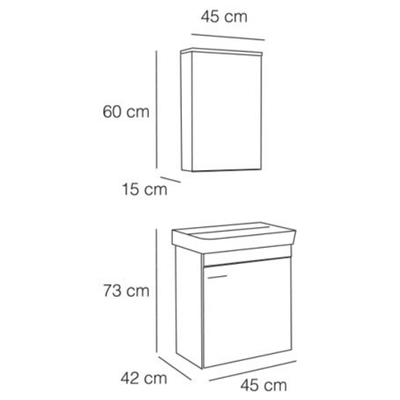FYM ASTRA 45 CM BANYO DOLABI