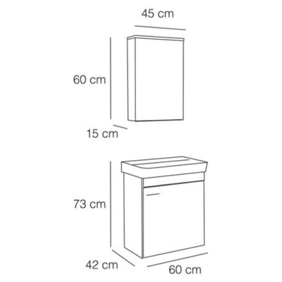 FYM ASTRA 60 CM BANYO DOLABI