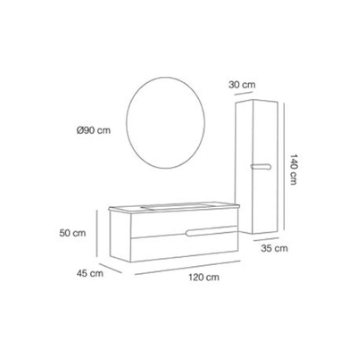 FYM BODRUM 120 CM BANYO DOLABI