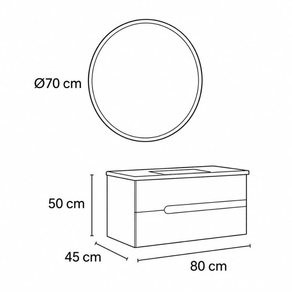 FYM Bodrum 80 cm Aynalı ve Lavabolu Banyo Dolabı (Antrasit)FYM Bodrum 80 cm Banyo Dolabı | Modern Aynalı Lavabolu Banyo TakımıBanyo DolabıFYM7910DUŞHOMEFYM Bodrum 80 cm Aynalı ve Lavabolu Banyo Dolabı (Antrasit)