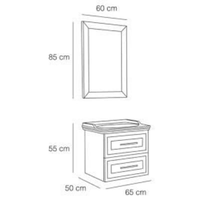 FYM ENZO 65CM BANYO DOLABI-SAHRA