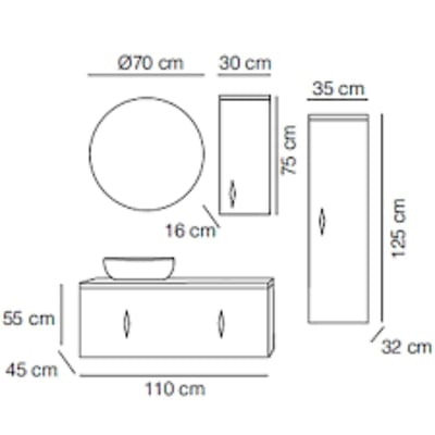 FYM INFINITY 110CM BANYO DOLABI
