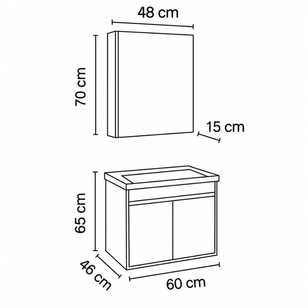 Fym New Idea 60CM Banyo Dolabı Beyaz (1584)FYM New Idea 60 cm Banyo Dolabı Beyaz | Modern ve Şık Lavabo Altı Dolap | Kompakt Tasarım | Dayanıklı ve Fonksiyonel Banyo Mobilyası | Küçük Alanlar İçin İdealBanyo DolabıFYM1584DUŞHOMEFym New Idea 60CM Banyo Dolabı Beyaz (1584)