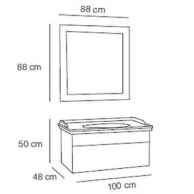FYM PRADA 100CM BANYO DOLABI
