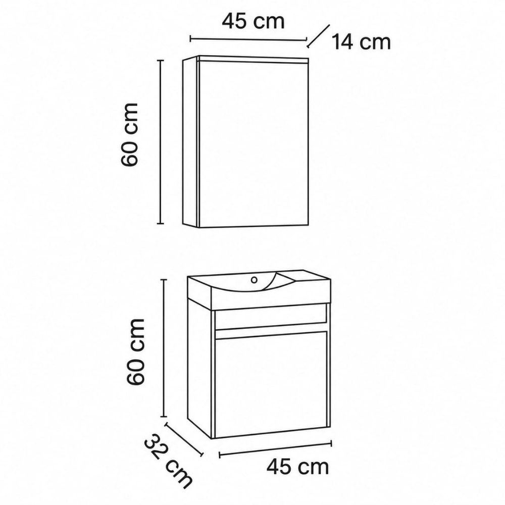 Fym Yakut 45 CM Banyo Dolabı (0532)FYM Yakut 45 cm Banyo Dolabı | Kompakt ve Modern Lavabo Altı Dolap | Dar Alanlar İçin İdeal | Şık ve Fonksiyonel Tasarım | Yerden Tasarruf Sağlayan MobilyaBanyo DolabıFYM8191DUŞHOMEFym Yakut 45 CM Banyo Dolabı (0532)