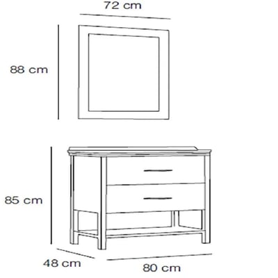 FYMA GARDEN 80CM BANYO DOLABI-SAHRA