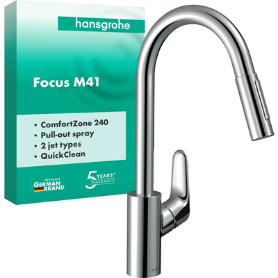 HANSGROHE FOCUS E SPİRALLİ EVİYE BATARYASI 2 AKIŞLI