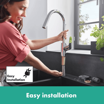 HANSGROHE FOCUS E SPİRALLİ EVİYE BATARYASI 2 AKIŞLI