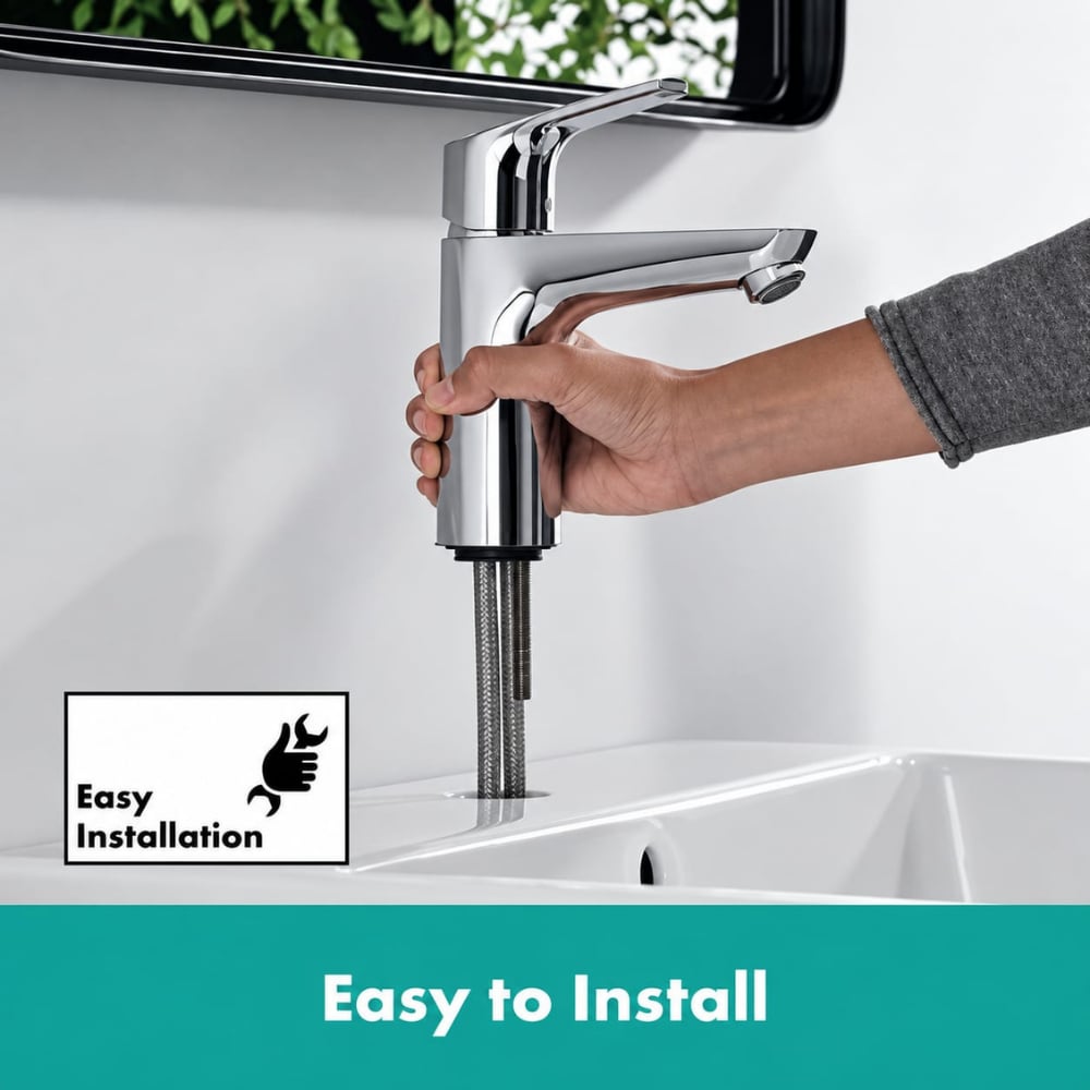 Hansgrohe Focus Lavabo BataryasıHansgrohe Focus Lavabo Bataryası Krom | Modern, Su Tasarruflu ve Dayanıklı Banyo BataryasıArmatürHANSGROHE ARMATÜR31607000DUŞHOMEHansgrohe Focus Lavabo Bataryası