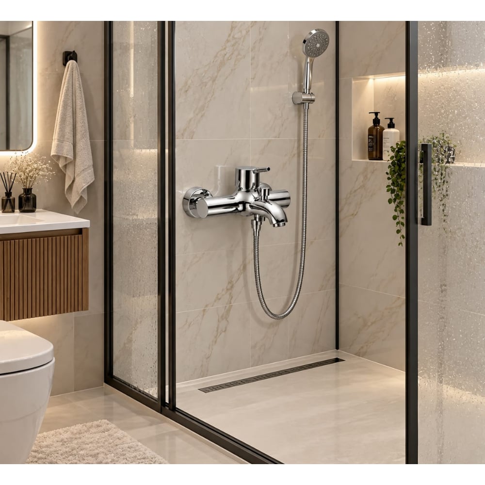 Hansgrohe Talis S Banyo Bataryası KromHansgrohe Talis S banyo bataryası, krom banyo bataryası, tek kollu batarya, modern banyo bataryası, dayanıklı banyo bataryasıArmatürHANSGROHE ARMATÜR32420000DUŞHOMEHansgrohe Talis S Banyo Bataryası Krom