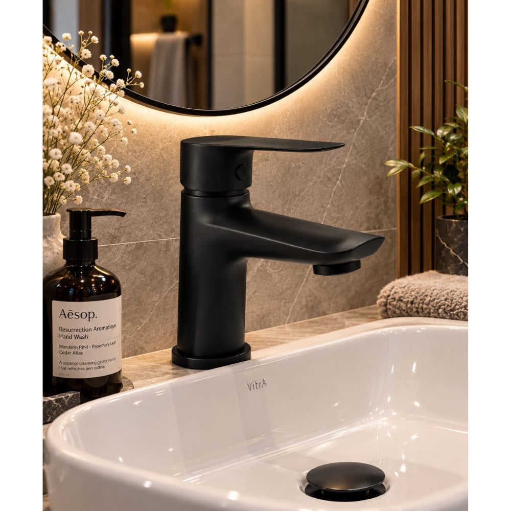 Kale Tandem Lavabo Bataryası Siyah (H;12CM)Kale Tandem Lavabo Bataryası H 12 cm Siyah | Tek Kollu, Su Tasarruflu & Mat Siyah TasarımArmatürKale Seramik410200500478DUŞHOMEKale Tandem Lavabo Bataryası Siyah (H;12CM)