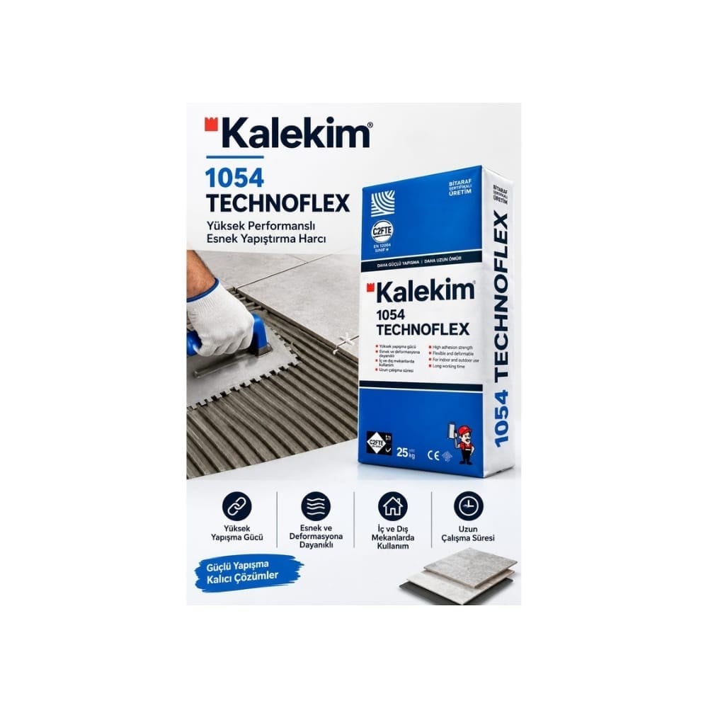 KALEKİM 1054 TEKNOFLEX GRİ YAPIŞTIRICI 25KGKalekim 1054 Technoflex Gri 25KG | C2TE S1 Esnek Seramik Yapıştırıcı | DushomeSeramik YapıştırıcıKalekim Seramik Yapıştırıcı8312DUŞHOMEKALEKİM 1054 TEKNOFLEX GRİ YAPIŞTIRICI 25KG