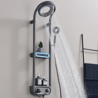 Life Velvet Duvara Monte Duş Sistemi Gun GreyLife Velvet Duvara Monte Duş Sistemi Gun Grey | Modern Duş SistemiArmatür&BataryaMase ModeDSMS0034DUŞHOMELife Velvet Duvara Monte Duş Sistemi Gun Grey