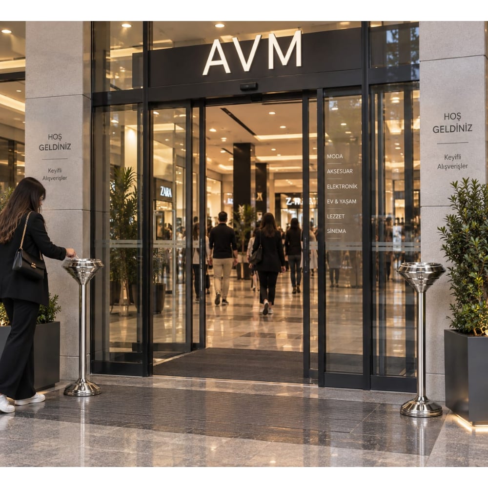 Lobi Küllük Paslanmaz ÇelikLobi Büyük Küllük Paslanmaz | Ayaklı Otel ve İşletme KüllüğüBanyo AksesuarCSK 7404DUŞHOMELobi Küllük Paslanmaz Çelik
