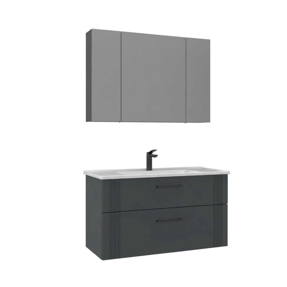 Orka Bari 85 cm Ayna Dolaplı Banyo Dolabı Takımı Ledli  AntrasitOrka Bari 85 cm Banyo Dolabı Takımı Antrasit | Aynalı & Lavabolu Banyo DolabıBanyo DolabıOrka Banyo dolabı5006591 DUŞHOMEOrka Bari 85 cm Ayna Dolaplı Banyo Dolabı Takımı Ledli  Antrasit