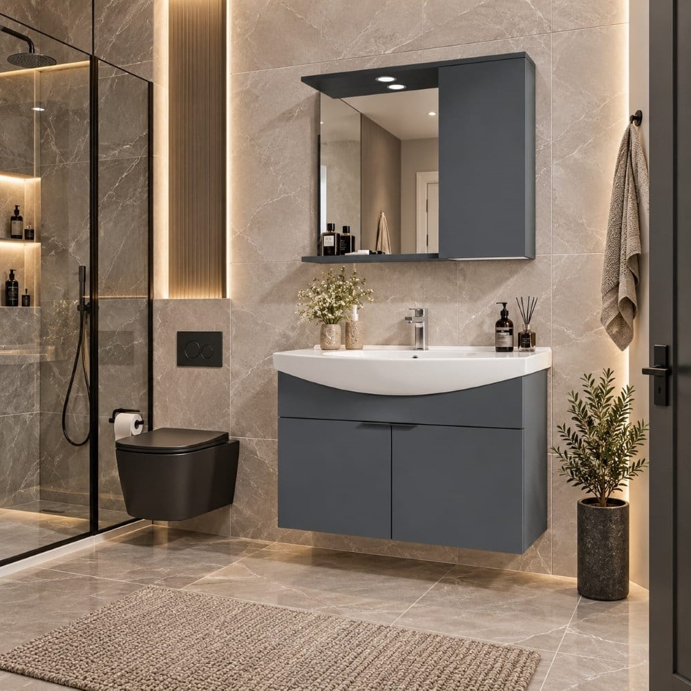 Orka Purus 100 cm Spot Ayna Dolaplı Banyo Dolabı Takımı AntrsitOrka Purus 100 cm Spot Ayna Dolaplı Banyo Dolabı Takımı AntrasitBanyo DolabıOrka Banyo DolaplarıPurus 100cm AntrasitDUŞHOMEOrka Purus 100 cm Spot Ayna Dolaplı Banyo Dolabı Takımı Antrsit