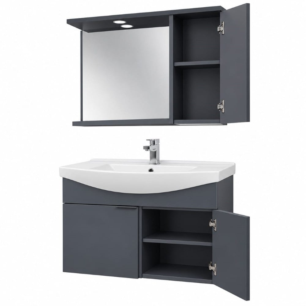 Orka Purus 100 cm Spot Ayna Dolaplı Banyo Dolabı Takımı AntrsitOrka Purus 100 cm Spot Ayna Dolaplı Banyo Dolabı Takımı AntrasitBanyo DolabıOrka Banyo DolaplarıPurus 100cm AntrasitDUŞHOMEOrka Purus 100 cm Spot Ayna Dolaplı Banyo Dolabı Takımı Antrsit