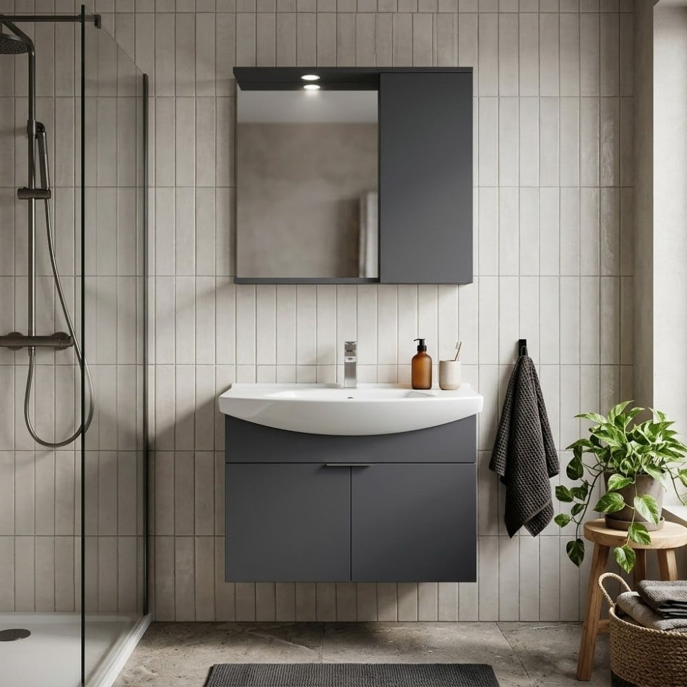 Orka Purus 80 cm Asma Ayna Dolaplı Banyo Dolabı TakımıBanyo DolabıOrka Banyo Dolapları5008325DUŞHOMEOrka Purus 80 cm Asma Ayna Dolaplı Banyo Dolabı Takımı