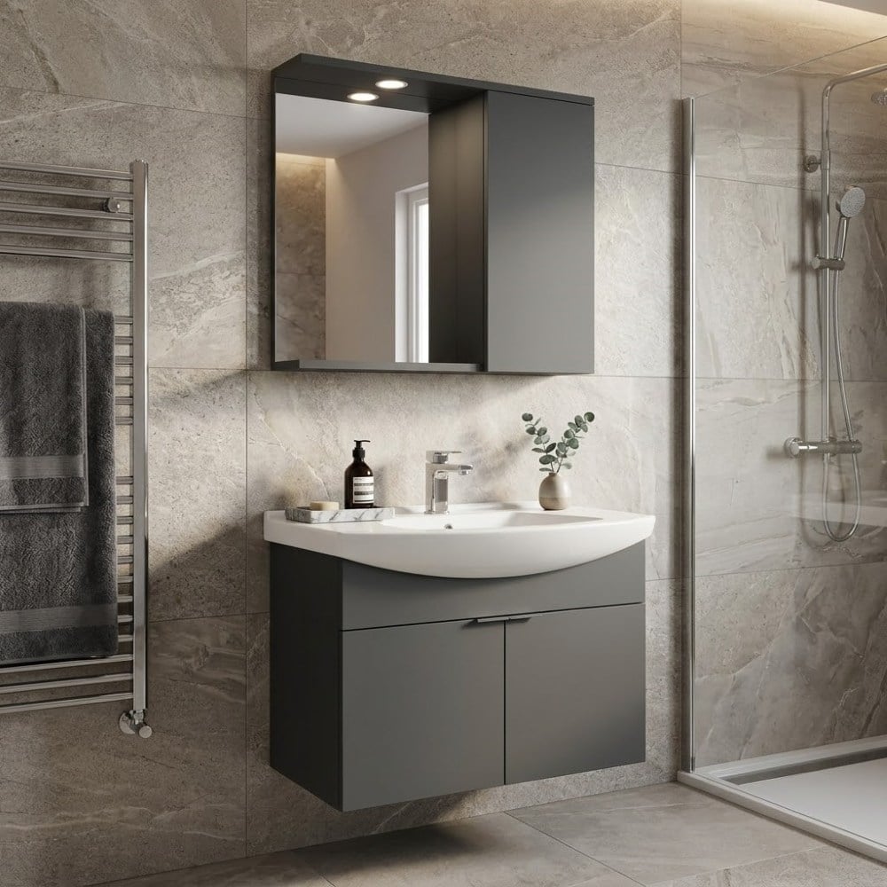 Orka Purus 80 cm Asma Ayna Dolaplı Banyo Dolabı TakımıBanyo DolabıOrka Banyo Dolapları5008325DUŞHOMEOrka Purus 80 cm Asma Ayna Dolaplı Banyo Dolabı Takımı