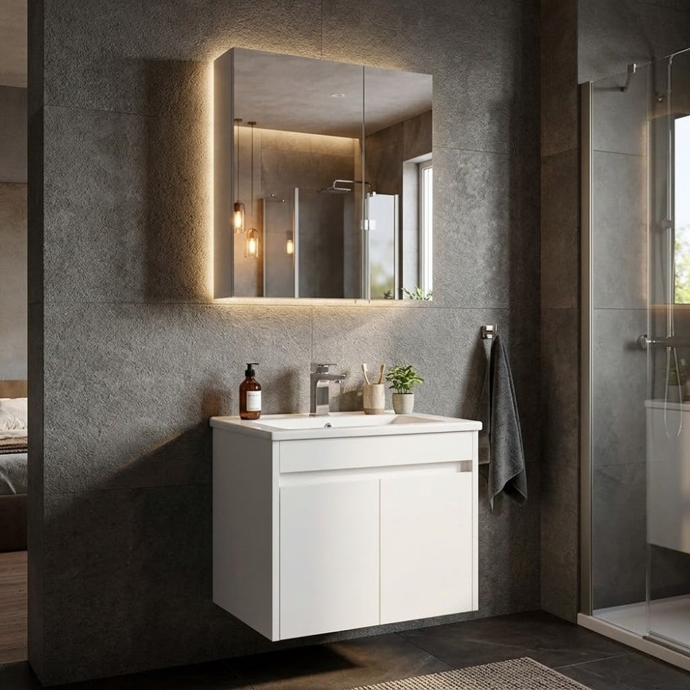 Orka Side 65 Cm Kapaklı Beyaz Banyo Dolabı TakımıBanyo DolabıOrka Banyo dolabı5004810DUŞHOMEOrka Side 65 Cm Kapaklı Beyaz Banyo Dolabı Takımı