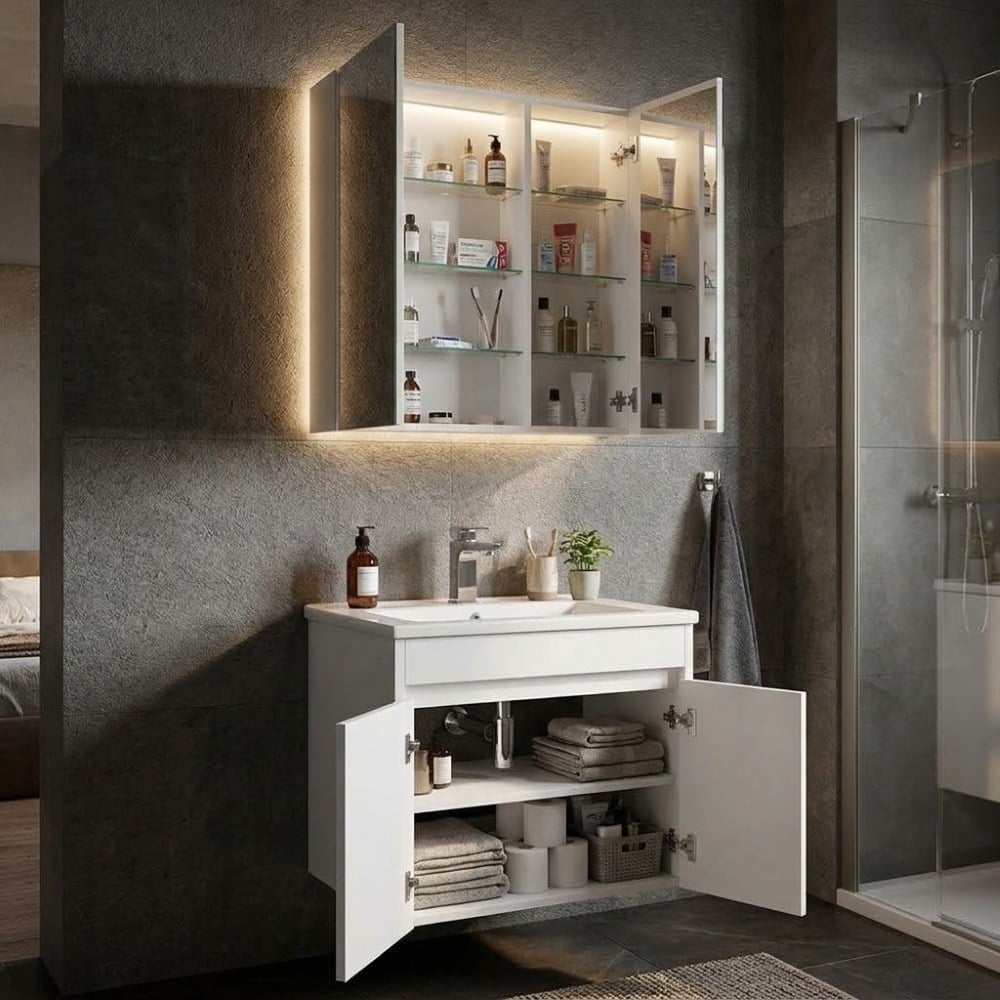 Orka Side 65 Cm Kapaklı Beyaz Banyo Dolabı TakımıBanyo DolabıOrka Banyo dolabı5004810DUŞHOMEOrka Side 65 Cm Kapaklı Beyaz Banyo Dolabı Takımı