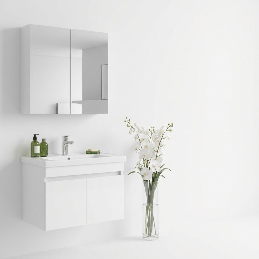 Orka Terme 80cm Parlak Beyaz Banyo Dolabı TakımıBanyo DolabıOrka Banyo DolaplarıTerme 80cm BeyazDUŞHOMEOrka Terme 80cm Parlak Beyaz Banyo Dolabı Takımı