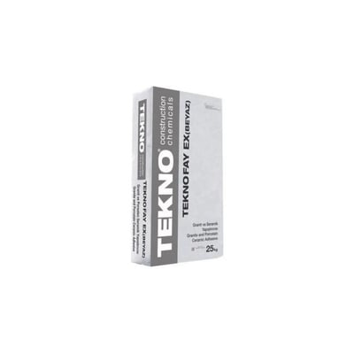 TEKNOFAY EX BEYAZ - 25 KG Beyaz flex granit yapıştırıcı C2TETEKNOFAY EX BEYAZ 25 KG Flex Granit Yapıştırıcı C2TE | İç ve Dış Mekân Kullanımına Uygun, Beyaz Çimento Esaslı Esnek Yapıştırıcı, Kayma Yapmaz, Granit, Seramik ve Porselen Karolar İçin Profesyonel TutunmaSeramik YapıştırıcısıTEKNOFAYTKNFY FLEX BEYAZDUŞHOMETEKNOFAY EX BEYAZ - 25 KG Beyaz flex granit yapıştırıcı C2TE