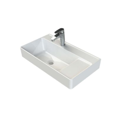 TURKUAZ SHARP SERİSİ 65X38CM ETEJERLİ LAVABO