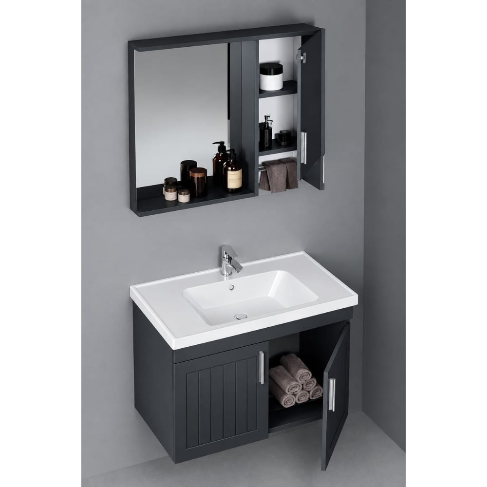 Ubm Arya 80cm Antrasit Banyo DolabıUBM ARYA 65CM Antrasit Banyo Dolabı | Modern Tasarım | Suya Dayanıklı MDF | Geniş Depolama Alanı | Şık ve Fonksiyonel Banyo Dolabı | DushomeBanyo DolabıUBM BANYO MOBİLYASIUBM ARYA 80DUŞHOMEUbm Arya 80cm Antrasit Banyo Dolabı