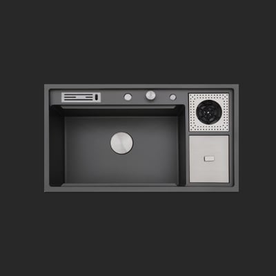 Verona El Yapımı Nano Eviye Seti 85x48 cm Mat Gri (Gun Grey)