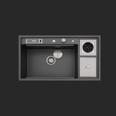 Verona El Yapımı Nano Eviye Seti 85x48 cm Mat Gri (Gun Grey)