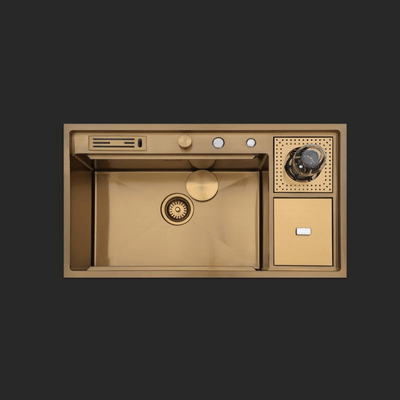 Verona El Yapımı PVD Eviye Seti 85x48 cm Altın (Gold)