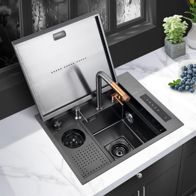 Villore Ultrasonik Temizleme Fonksiyonlu Akıllı Teknolojik Eviye Seti