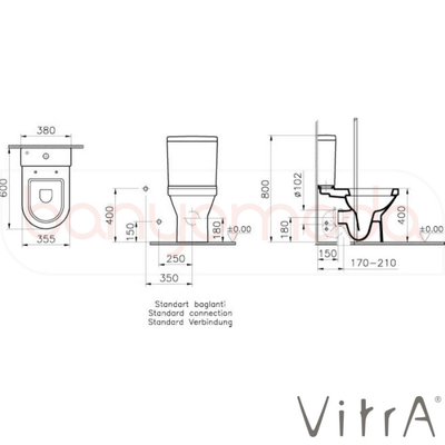 Vitra S50 Kısa Dtd KlozetRezervuar İç Takım Alttan GirişKapak