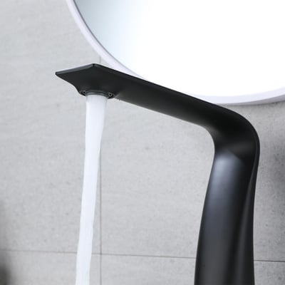 Wind 3 Delikli Sensörlü Lavabo Bataryası Matt Black