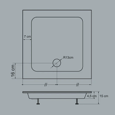 ZÜMRÜT 90X90 KARE PANELLİ DUŞ TEKNESİ H15CM